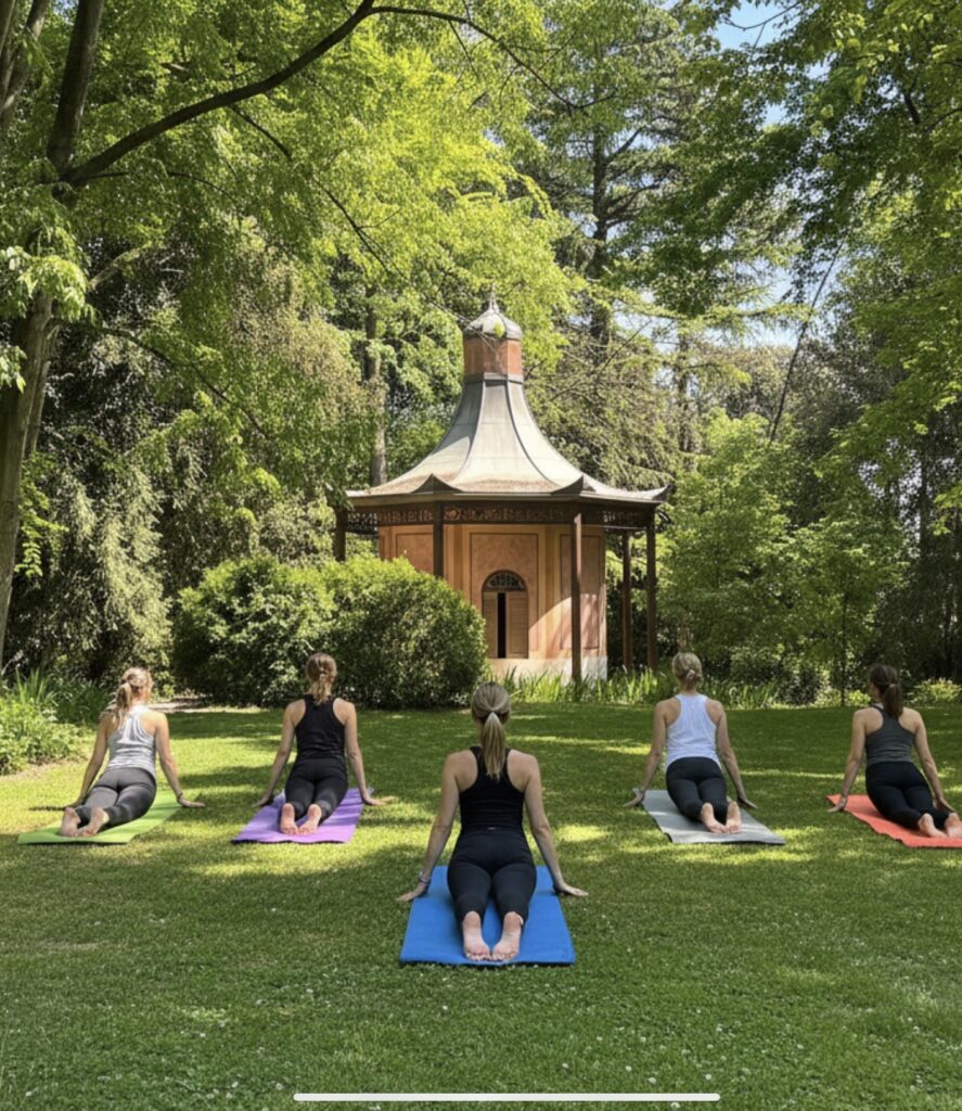Lezioni di Pilates nel Bosco di Villa Valmarana ai Nani